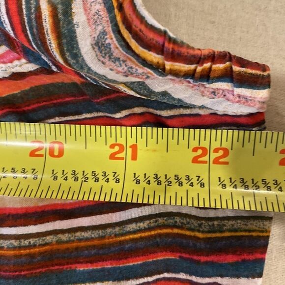 LOFT Ann Taylor colorful striped short sleeve top size M - Picture 6 of 7